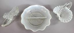 3-Fenton Hobnail Opalescent Pieces