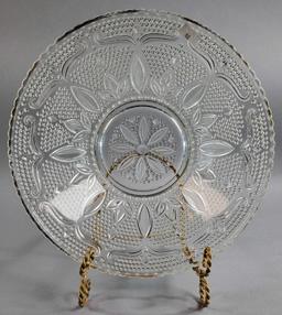 Federal 'Heritage' Pattern Glass Plate & Bowl