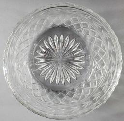 Assorted Pattern Glass (2) Candle Holders, (2) Curved Bowls and More