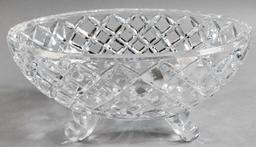 Assorted Pattern Glass (2) Candle Holders, (2) Curved Bowls and More