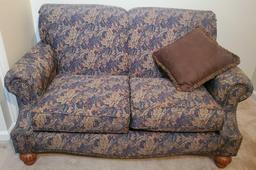 Blue Floral Sofa and Loveseat (LPO)