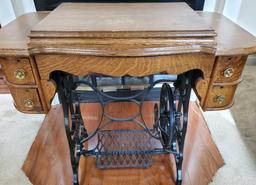 'New Royal' Treadle Sewing Machine with Cabinet (LPO)