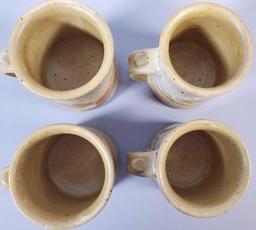 (4) Pottery Mugs