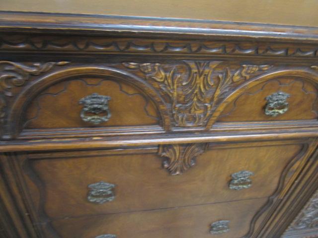Vintage Ornate Carved Dining Room Suite