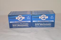 120rds PPU 270 Win 150gr SP Ammo