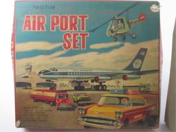 Vintage SK Toys Japan Tin Pan American Airport Set
