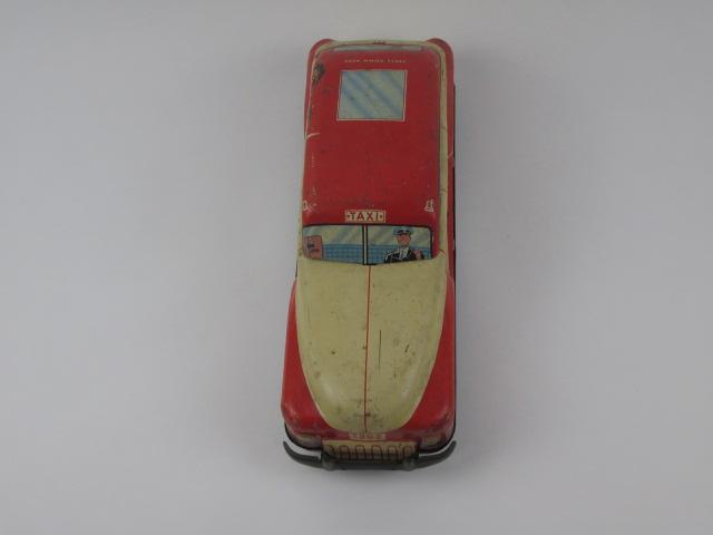 Vintage Wolverine 1903 Tin Litho Friction Taxi