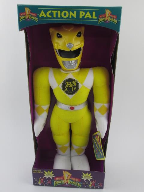 Bandai 1993 Power Rangers Yellow Action Pal