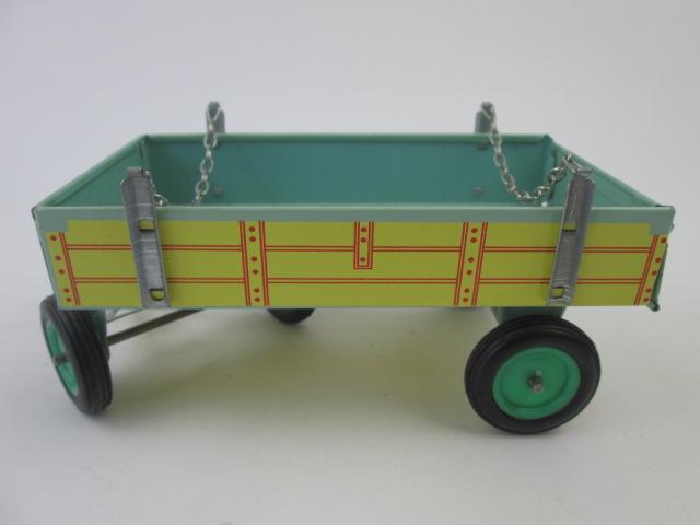 Vintage Tin Tractor with Trailer