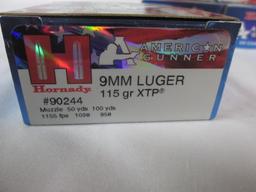 125rds Hornady American Gunner 9mm Luger