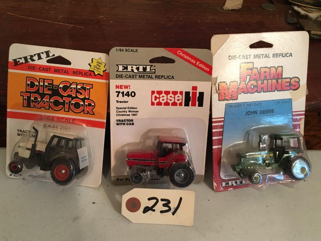 ERTL CASE 2594, 7140, JD 1/64 NIP