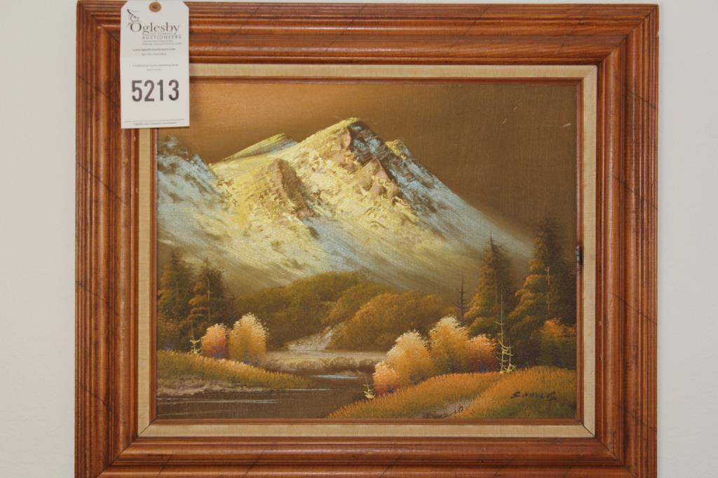 Mountain scene, Original work by S. Hill(s).