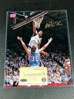 Magic Johnson signed color 8x10 gold sharpie Steiner cert