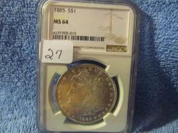 1885 MORGAN DOLLAR NGC MS64