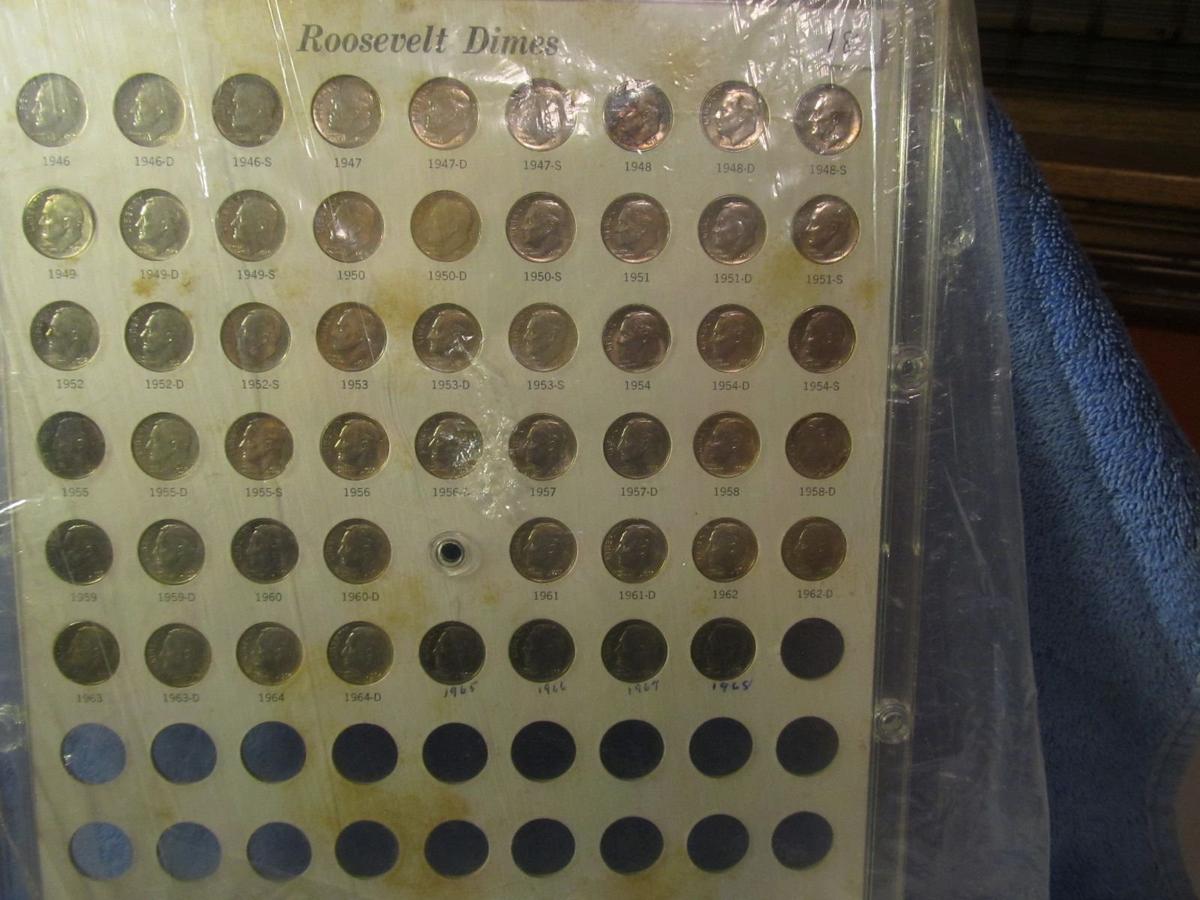 1946-68 ROOSEVELT DIMES COMPLETE IN CAPITOL HOLDER