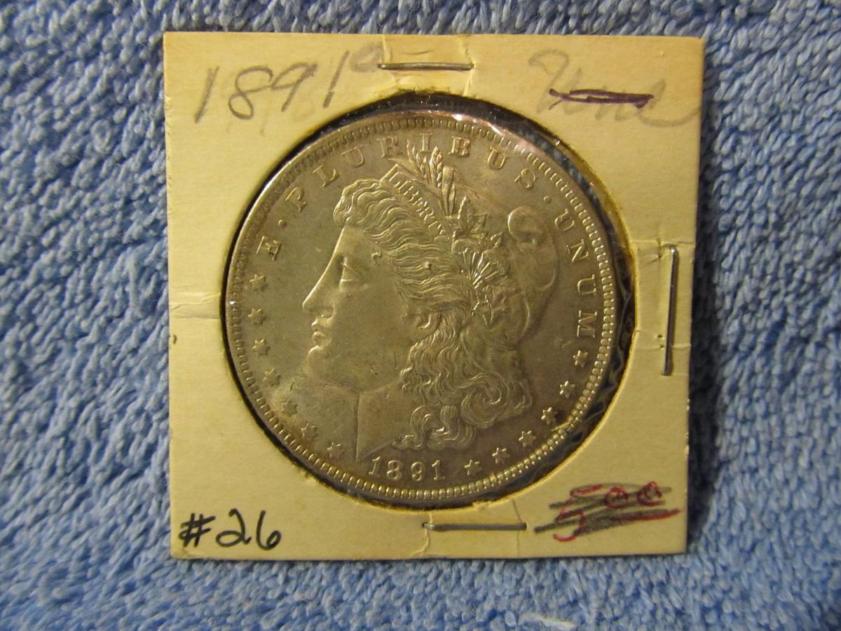 1891O MORGAN DOLLAR BU