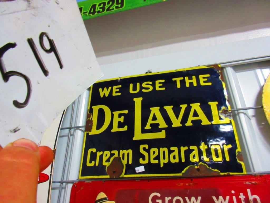 DELAVEL CREAM SEPERATORS SIGN S.S.P. 12''X16'' SOME ROUGH SPOTS