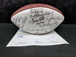 Browns full size football, 5 HOF plus others full letter, JSA cert