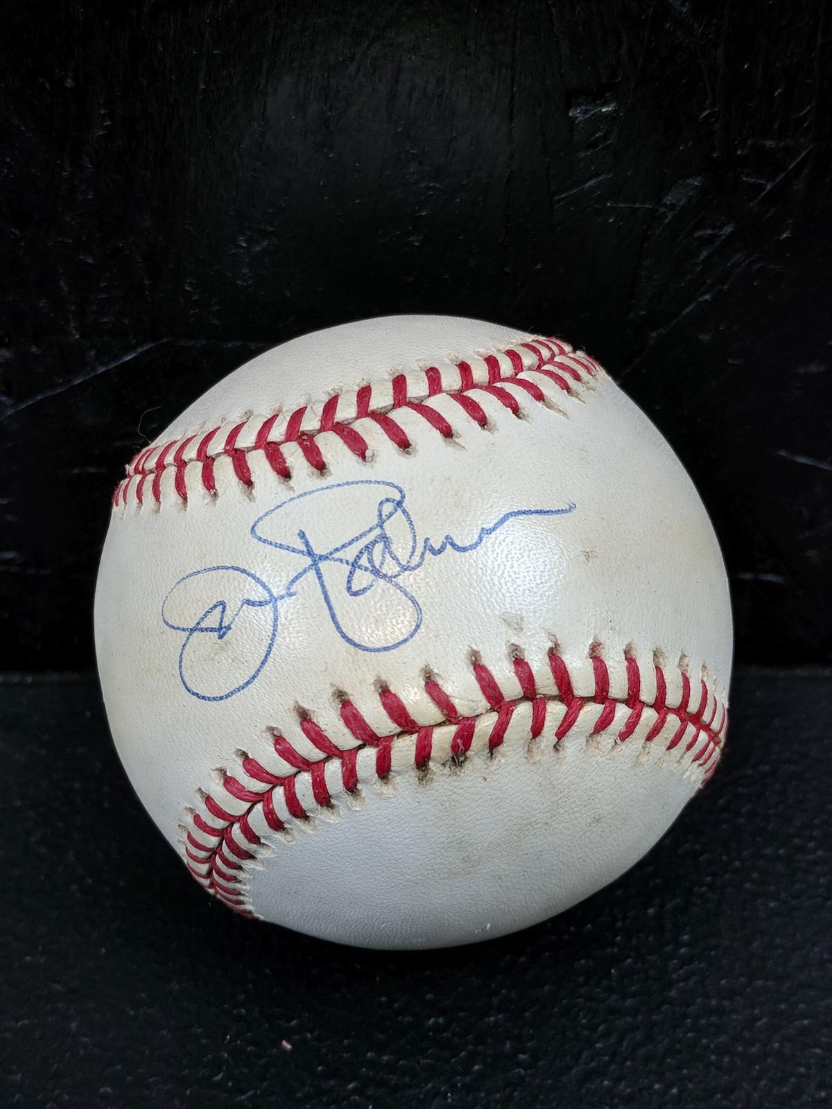 Jim Palmer MLB ball, blue ink sweet spot, JSA