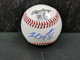 Micheal Brantley MLB ball, blue ink sweet spot. MLB cert