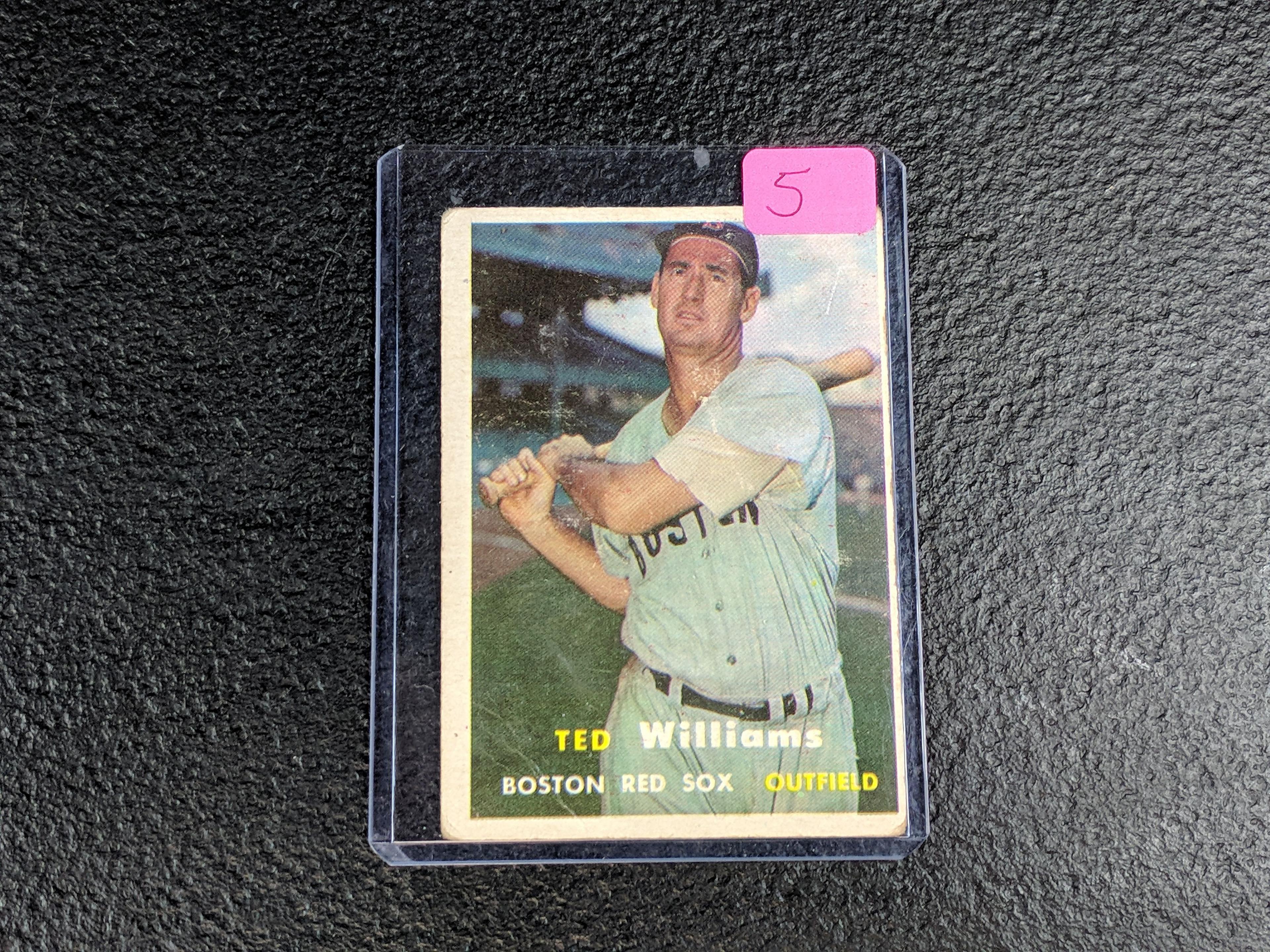 57 Topps: Ted Williams. Fair to Good. Card books 500 plus