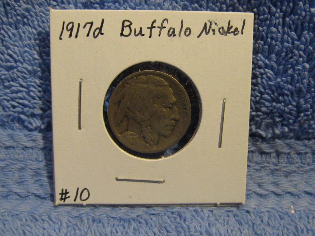 1917D BUFFALO NICKEL VG