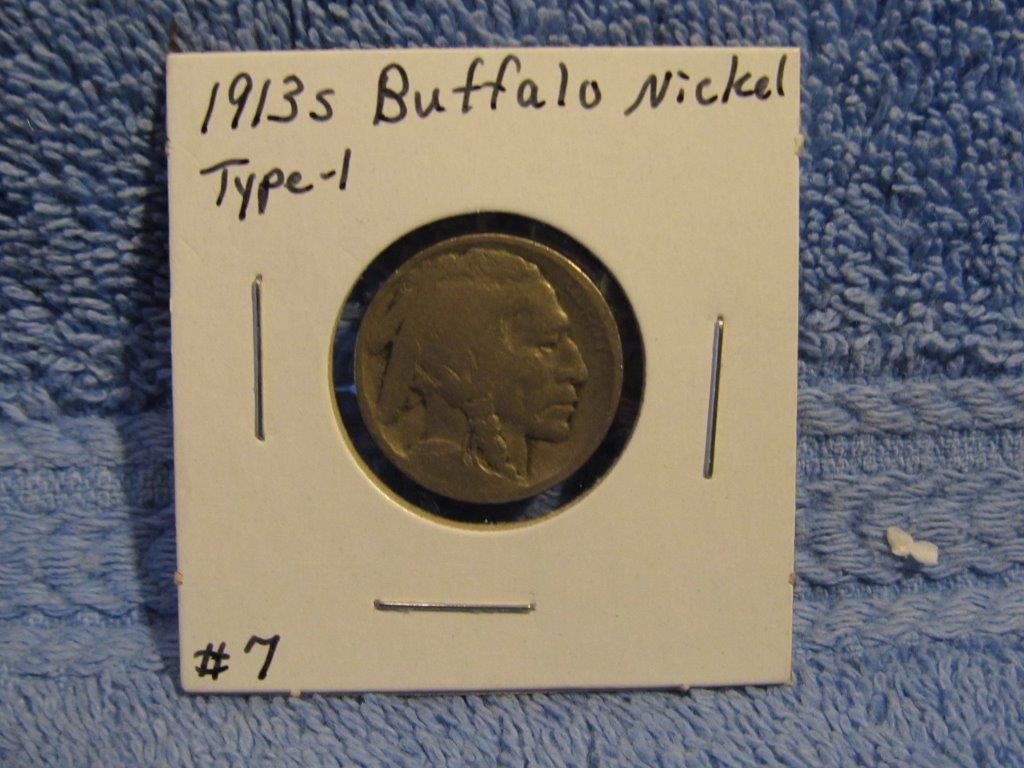 1913S TYPE-1 BUFFALO NICKEL G