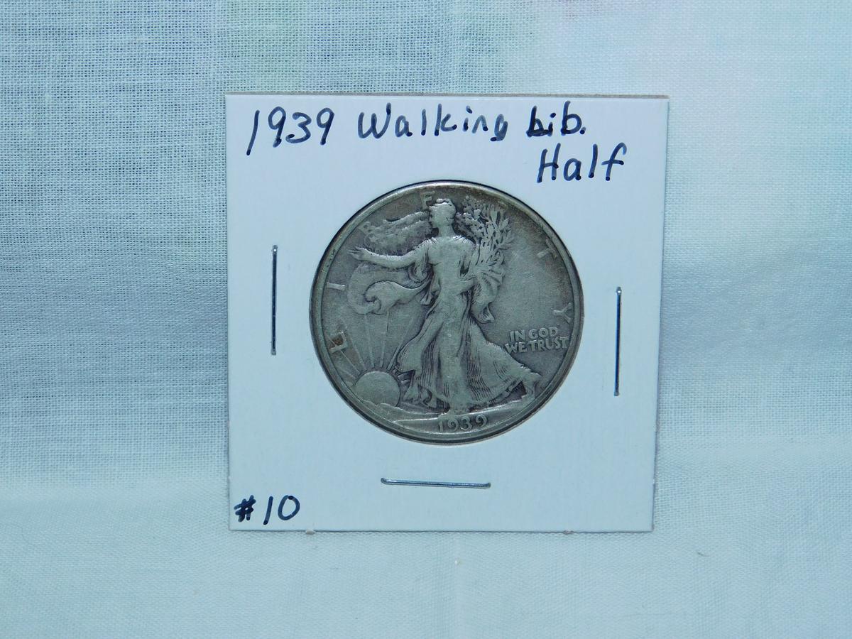 1939 WALKING LIBERTY HALF VF