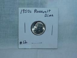 1950S ROOSEVELT DIME (A KEY DATE) BU