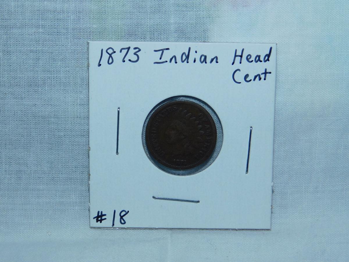 1873 OPEN-3 INDIAN HEAD CENT G