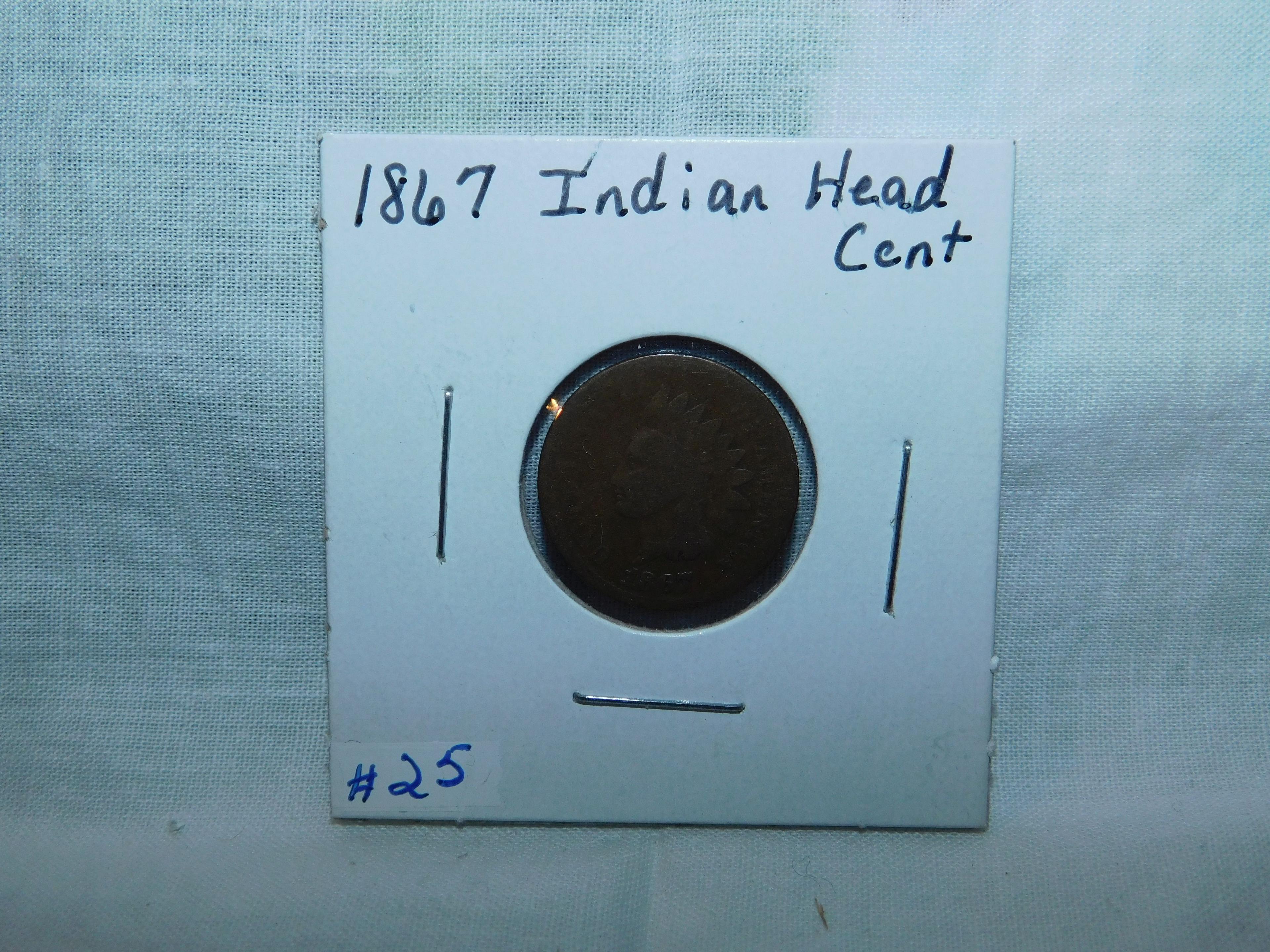 1867 INDIAN HEAD (A SEMI KEY) G