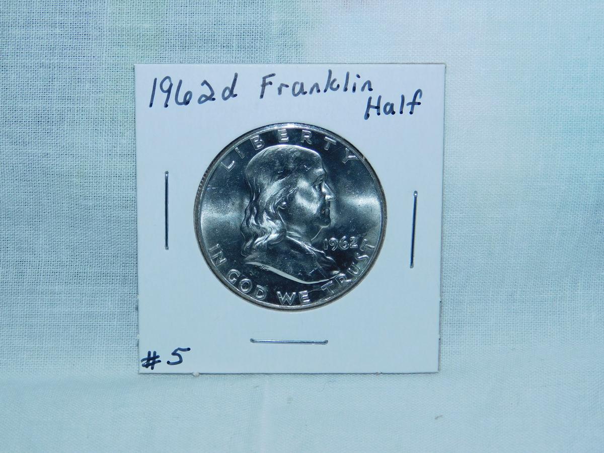 1962D FRANKLIN HALF BU