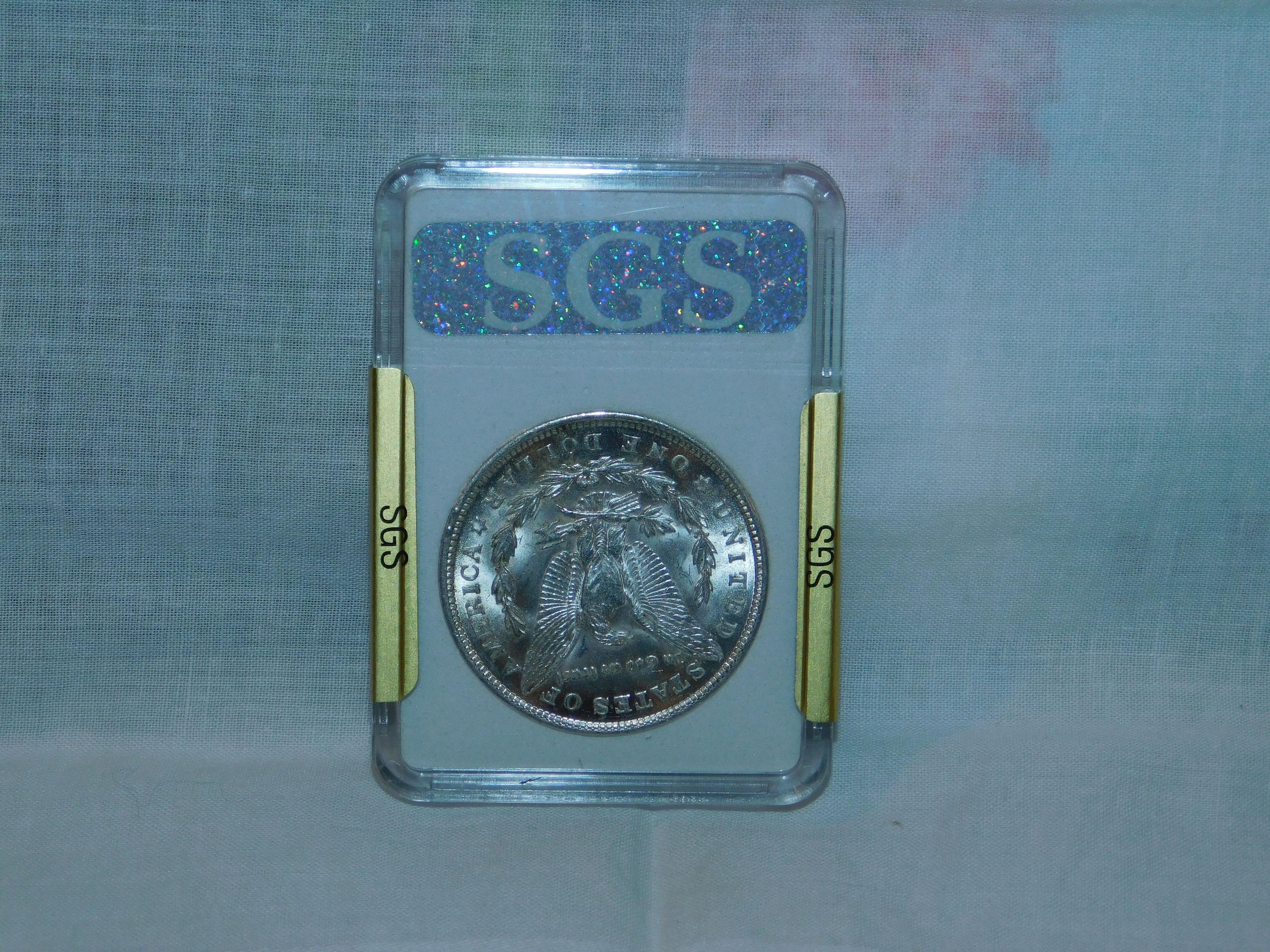 1921 MORGAN DOLLAR IN SGS HOLDER