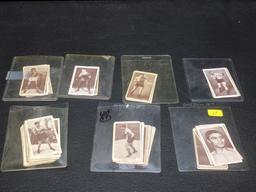 Off condition Churchman cigarettes, boxing lot: These cards range from poor to good. 60+ cards, all