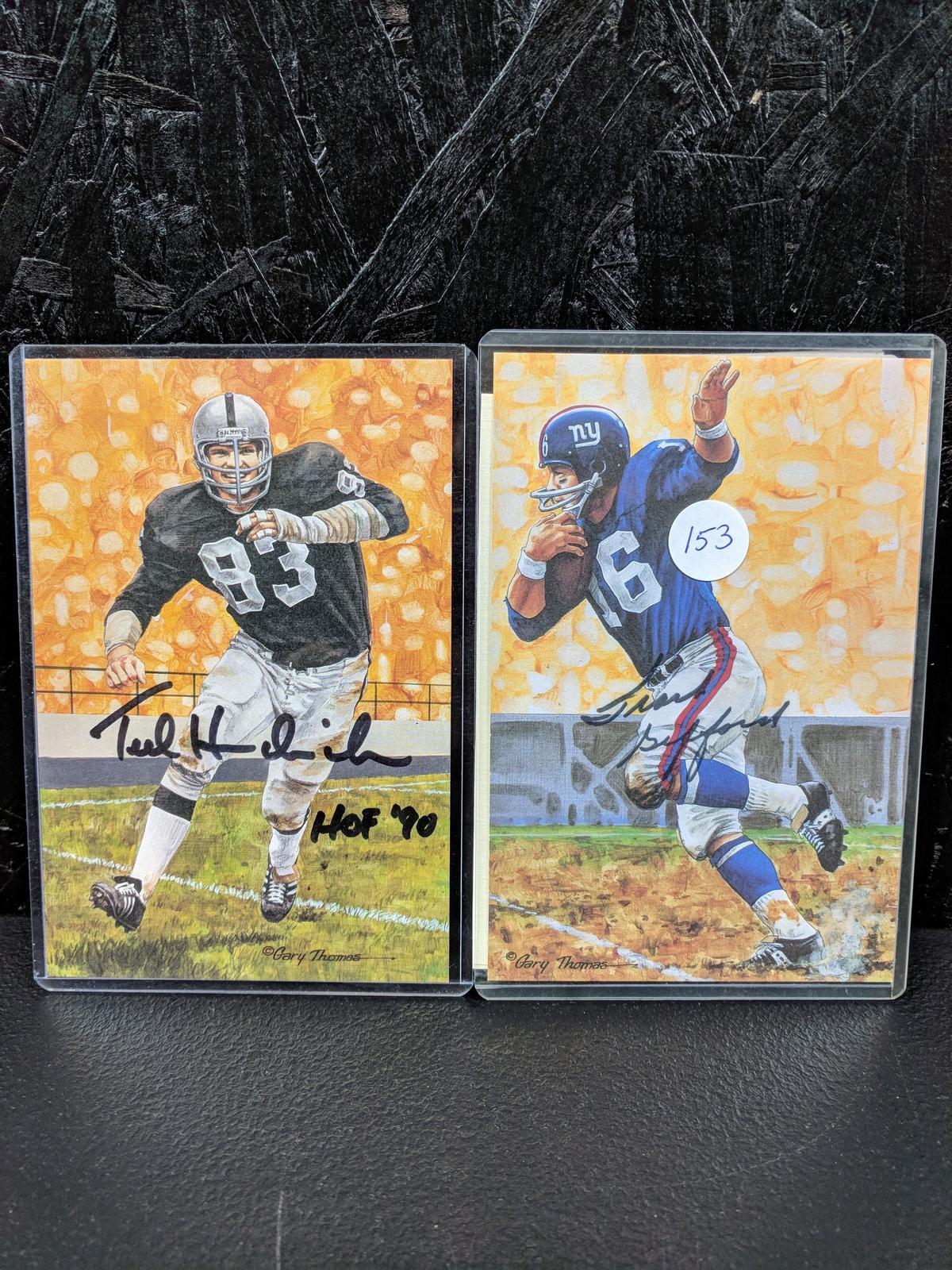 Frank Gifford & Ted Hendricks signed GLAC