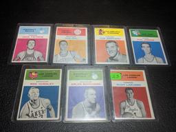 1961-1962 Fleer basketball cards: Larusso (rookie), and other rookies, card #5, 21, 24, 31, 33, 42.