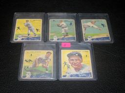 1934 Goudey, off condition lot (R320): Gehrig,  Stripp, Betts, Fredrick, Coleman.