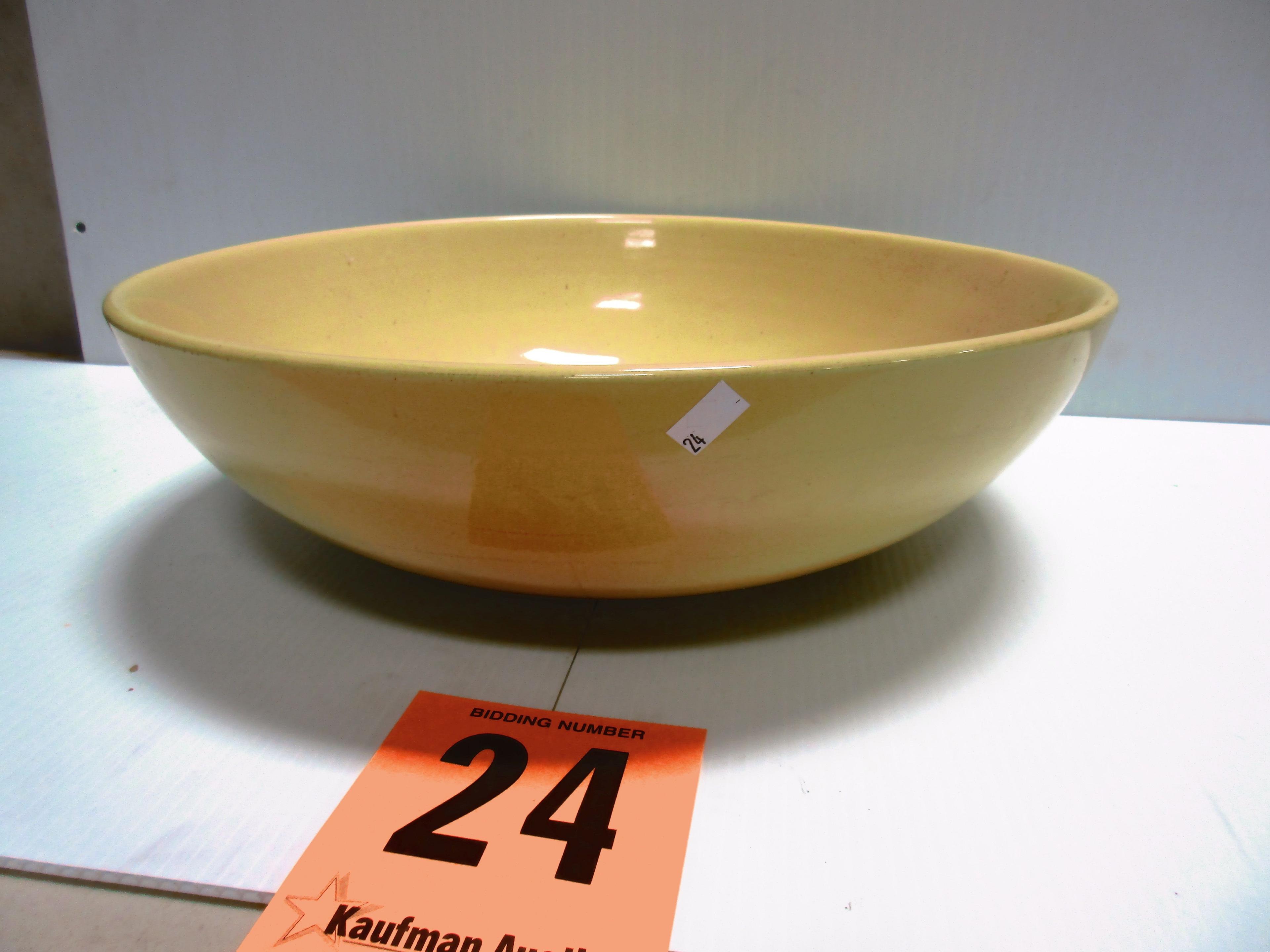 LARGE HALL YELLOW WARE BOWL # 1284