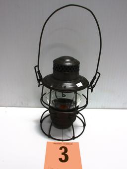 P.& R.R. LANTERN WITH SHORT CLEAR ADLAKE GLOBE