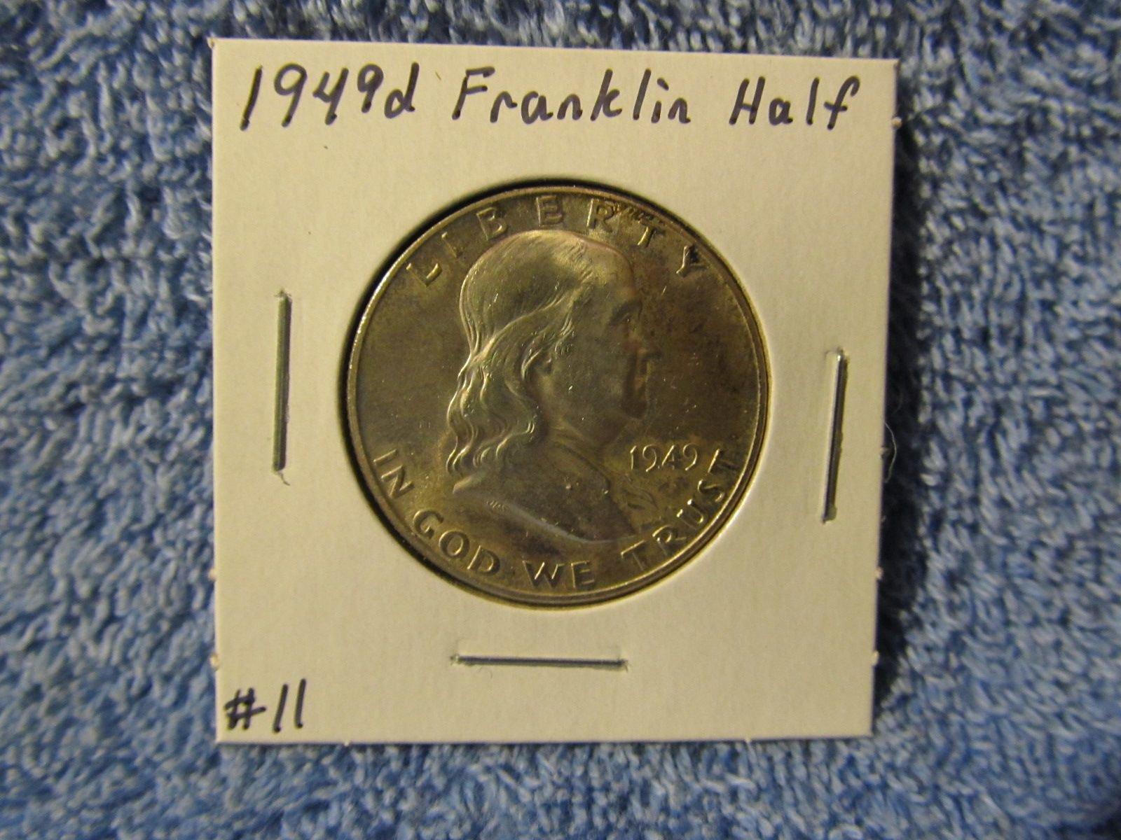 1949D FRANKLIN HALF (NICE SEMI KEY) BU FBL