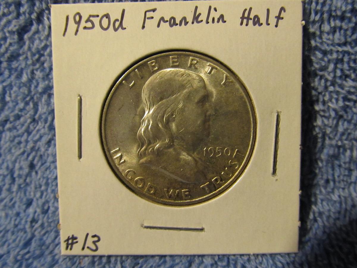 1950D FRANKLIN HALF (BETTER DATE) BU FBL