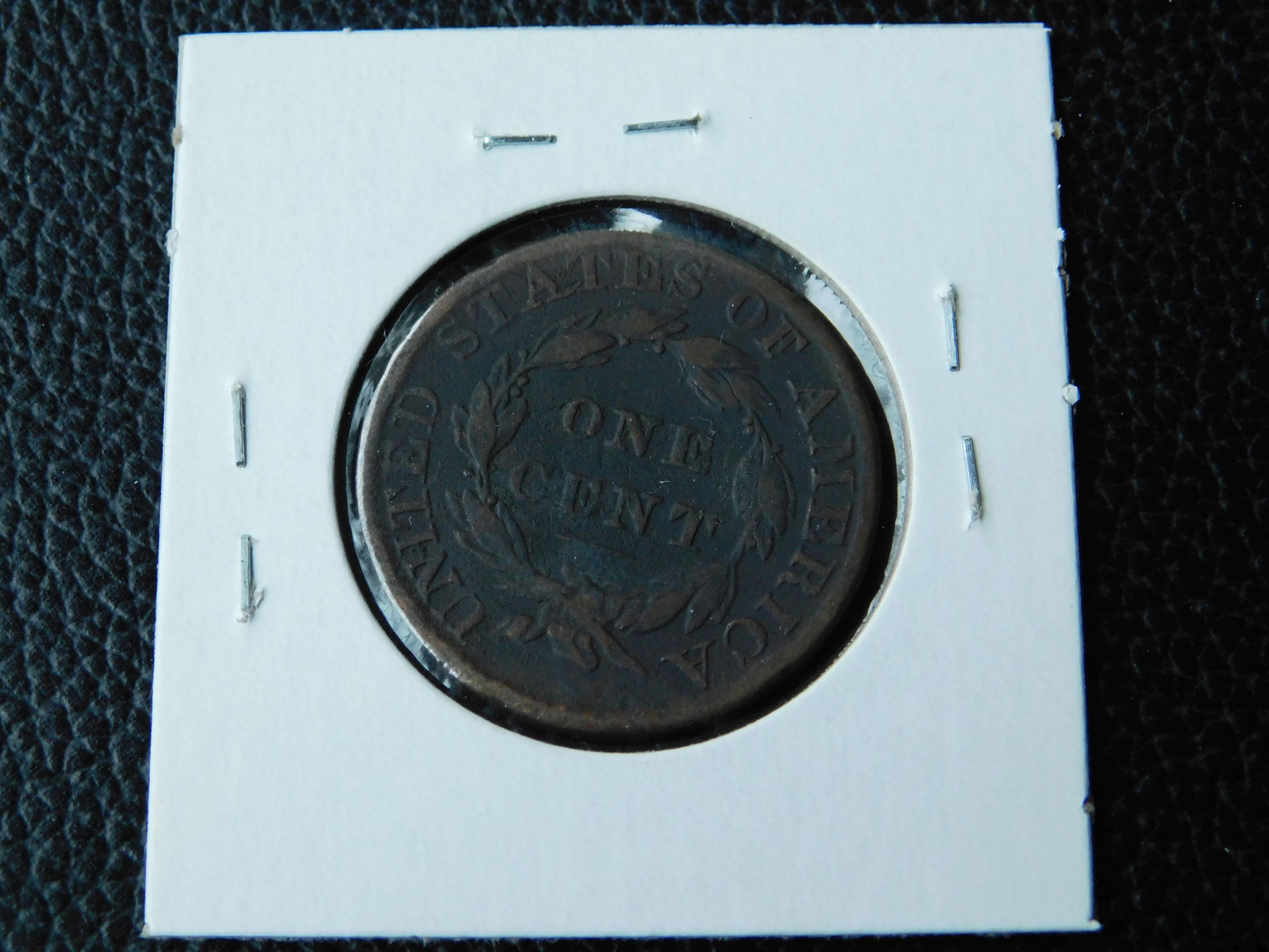 1829 LARGE CENT F-POEOUS