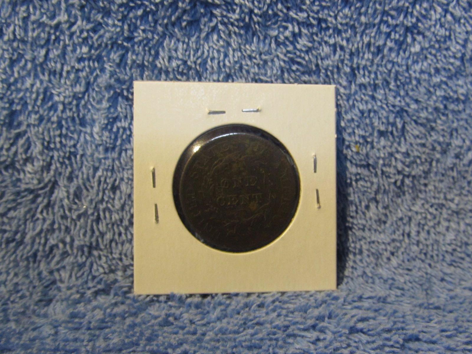 1825 LARGE CENT F-POROUS