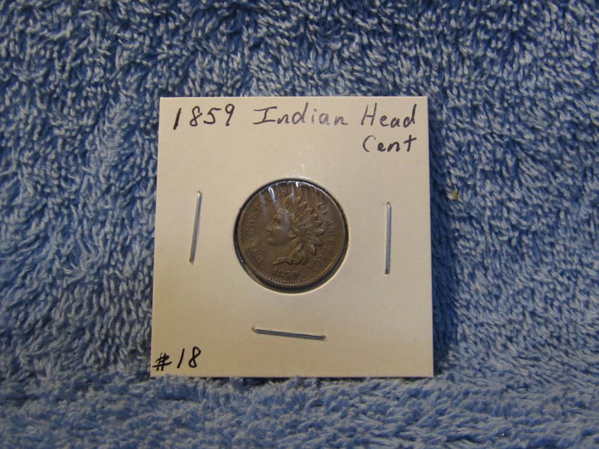 1859 INDIAN HEAD CENT (FIRST YEAR) XF