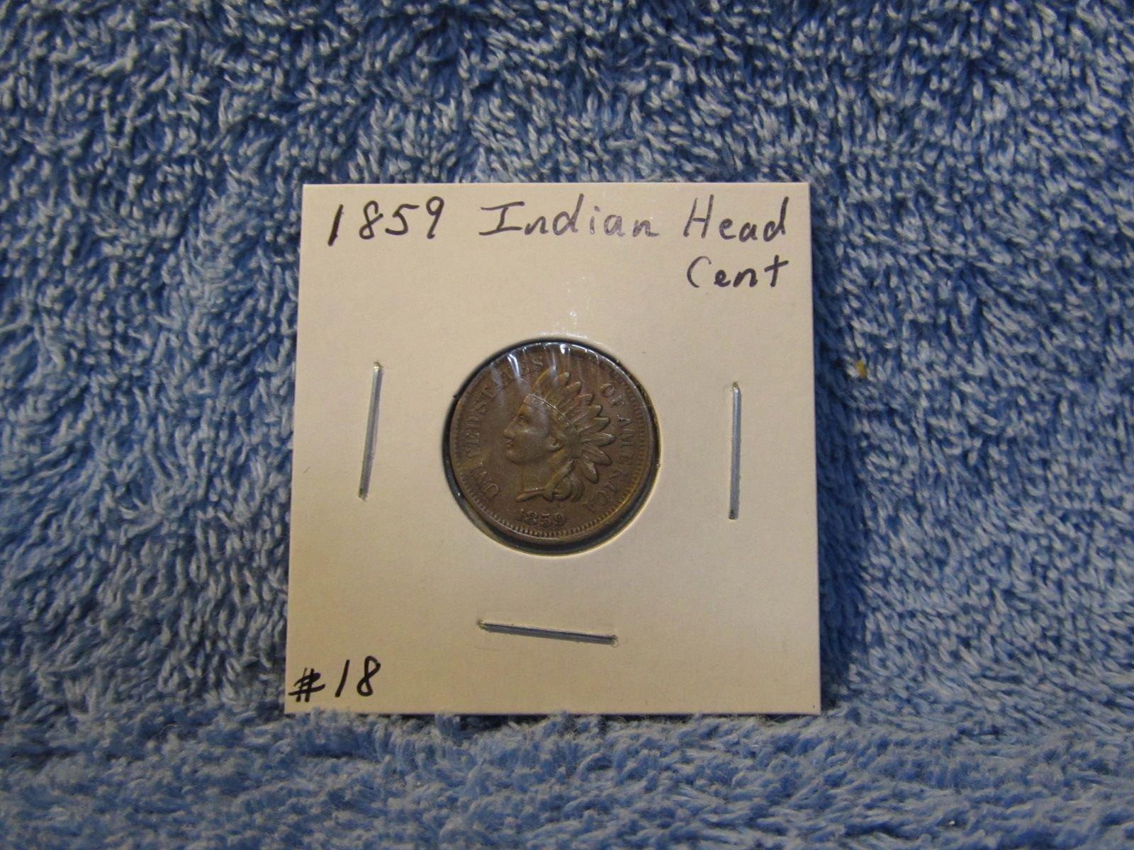 1859 INDIAN HEAD CENT (FIRST YEAR) XF