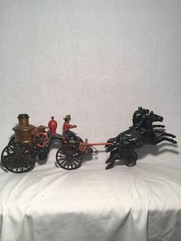 Cast iron fire engine bell toy