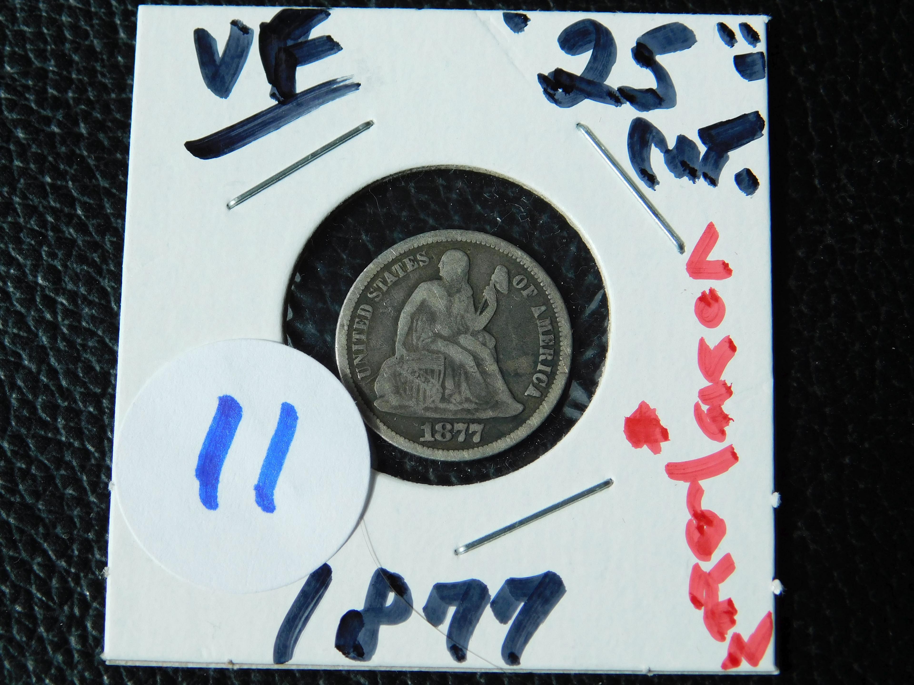 1877 SEATED DIME LOVE TOKEN