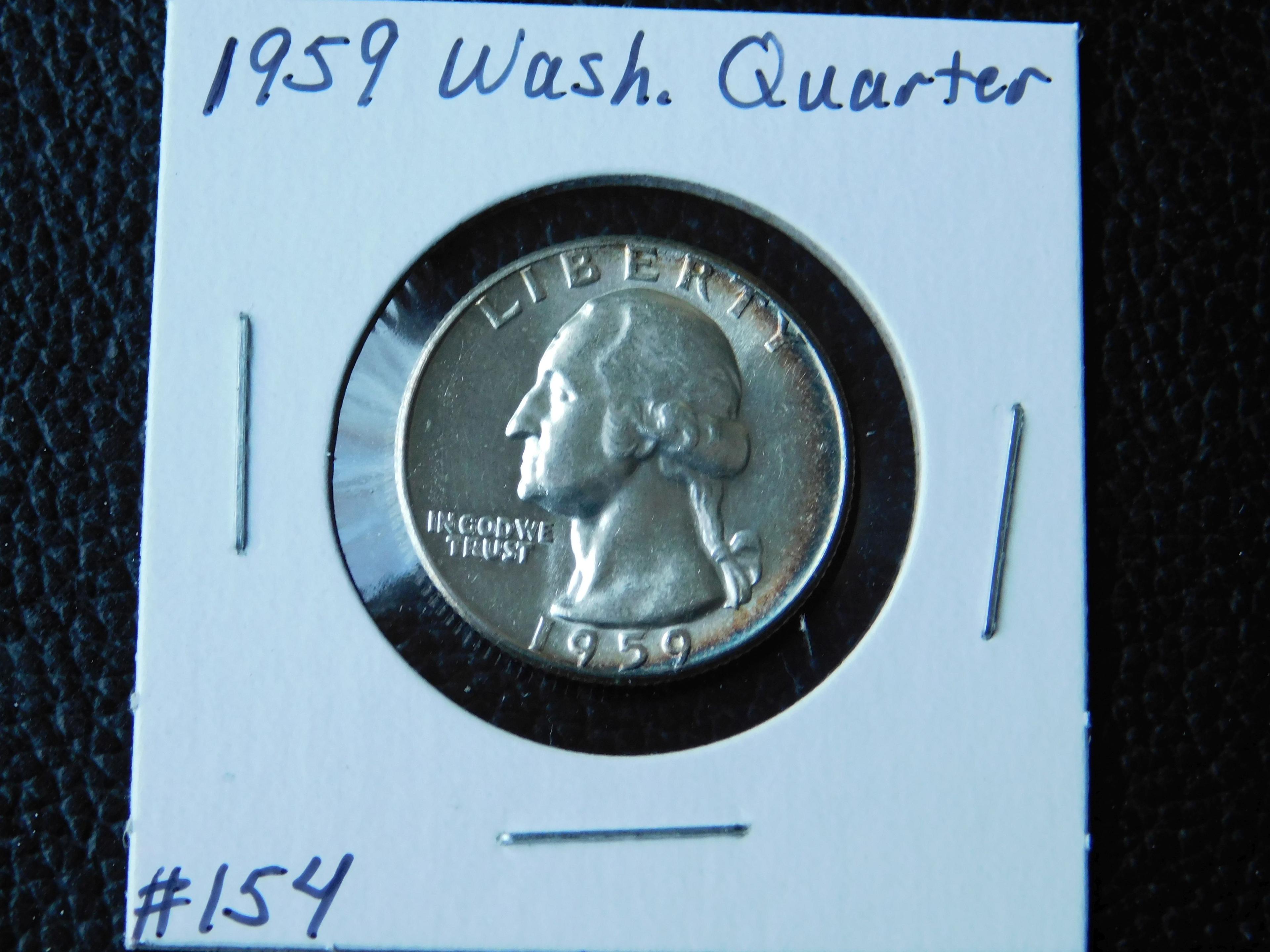 1959 WASHINGTON QUARTER BU