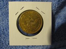 1847 $10. LIBERTY HEAD GOLD PIECE XF+