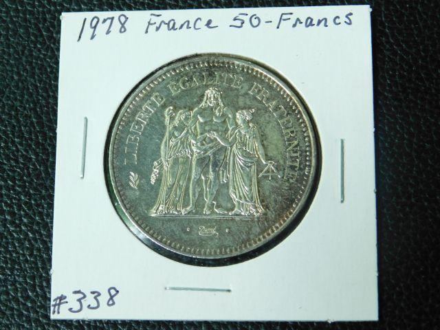 1978 FRANCE 50-FRANCS SILVER COIN BU